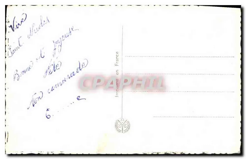 Casal jovem abraçado — mulher segurando um buquê de rosas — editor A. Noyer, n° 3097 - Verso