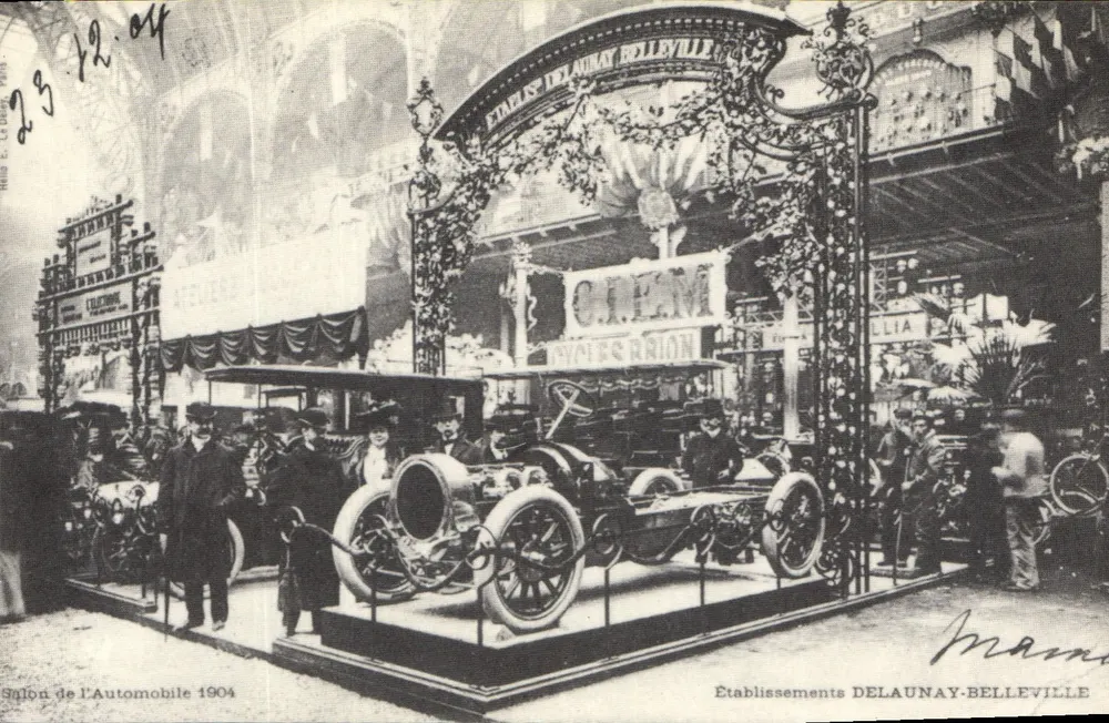 Salão do Automóvel 1904 — Estabelecimentos DELAUNAY-BELLEVILLE — Editor: CECODI, 36, avenue du 1er-Mai, 91180 Palaiseau - Frente