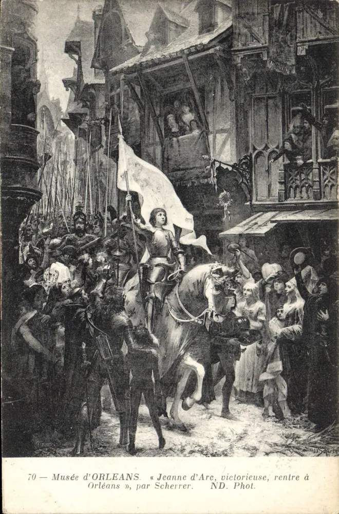 Jeanne d'Arc, siegreich, kehrt nach Orléans zurück — Museum von Orléans, von Scherrrer - Vorderseite