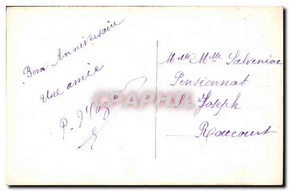 Jovem mulher com rosas — cartão postal colorido — Editor EK° n°178 - Verso