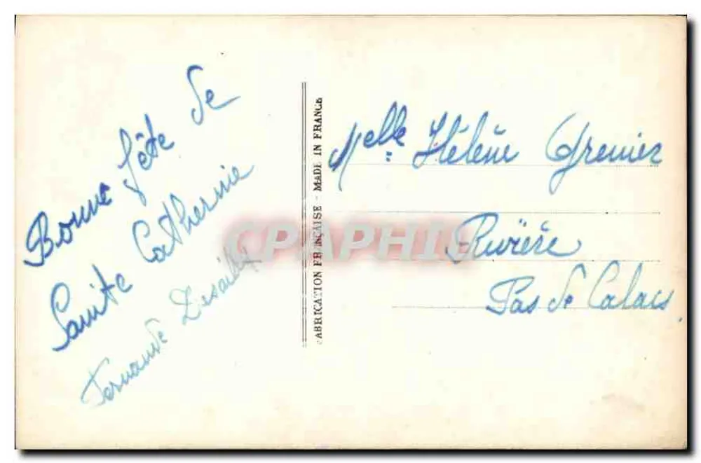 Santa Catarina — jovem mulher com vestido roxo e véu — S. C. L. 2940 - Verso