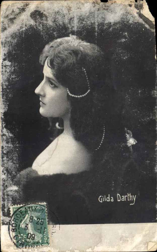Gilda Darthy — Retrato de perfil — Editor C.V. St. Série 148 Delfins - Frente