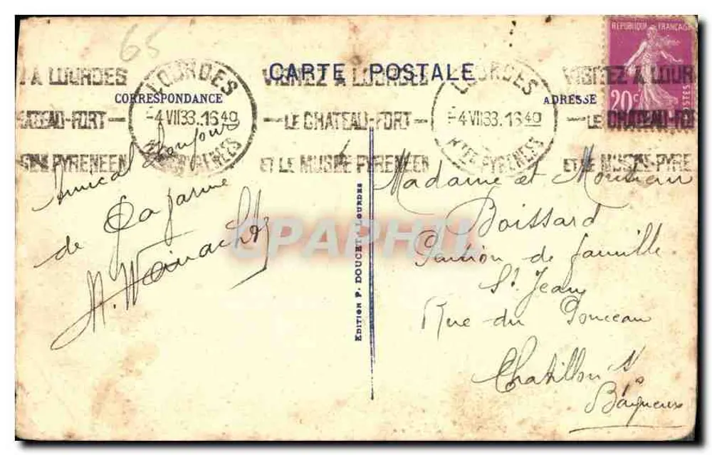 Gavarnie - O Circo — P.D. n°13 - Verso