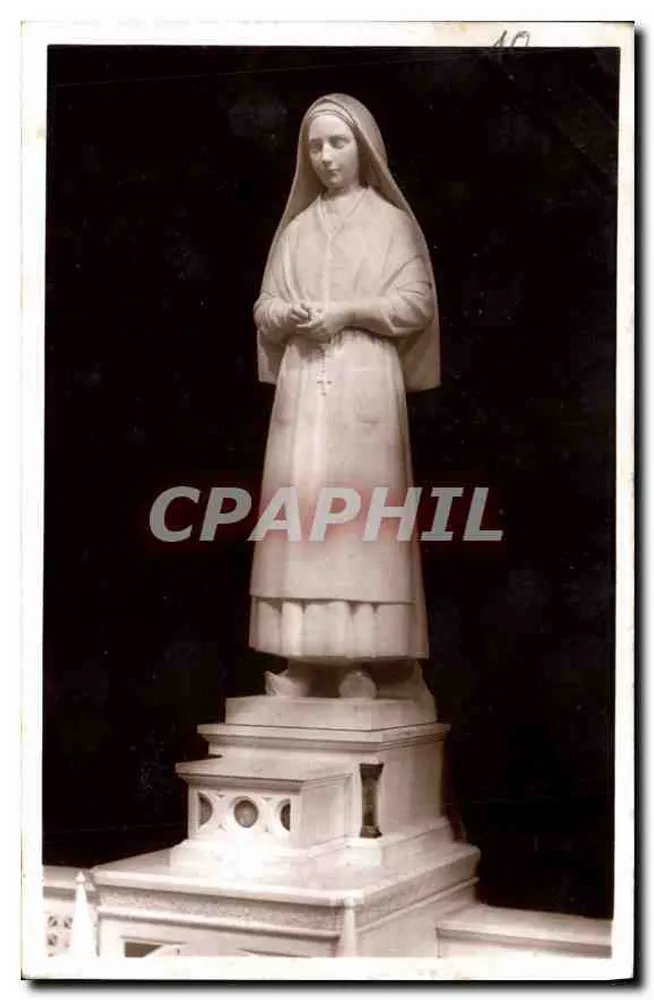 Statue der Heiligen Bernadette — Pfarrkirche von Lourdes — Pfarrer-Ausgabe - Vorderseite