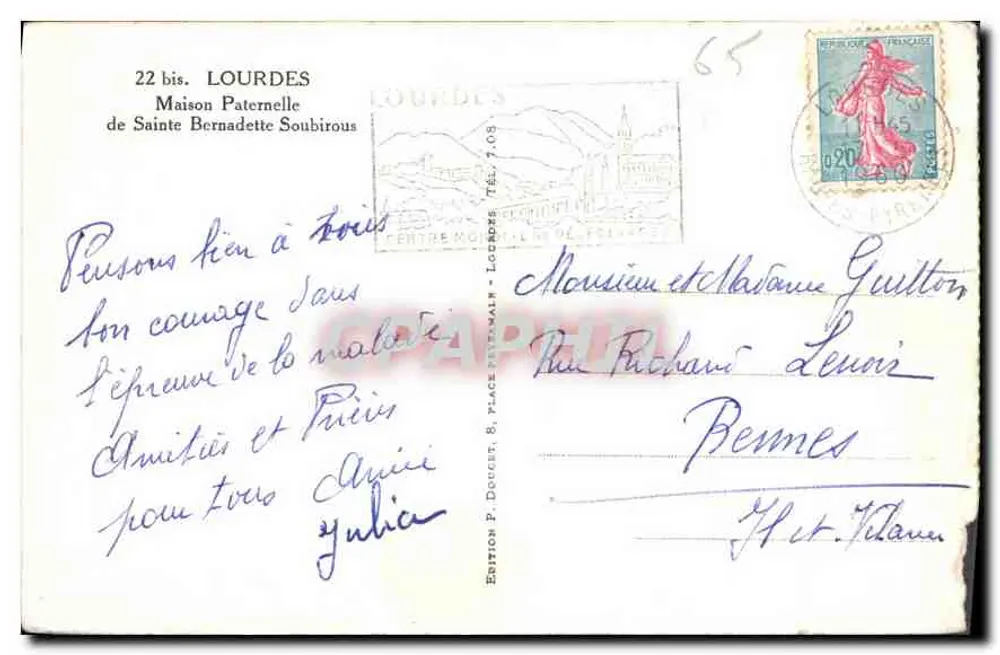 Paternal House of Sainte Bernadette — Lourdes — Edlux Edition - Rückseite
