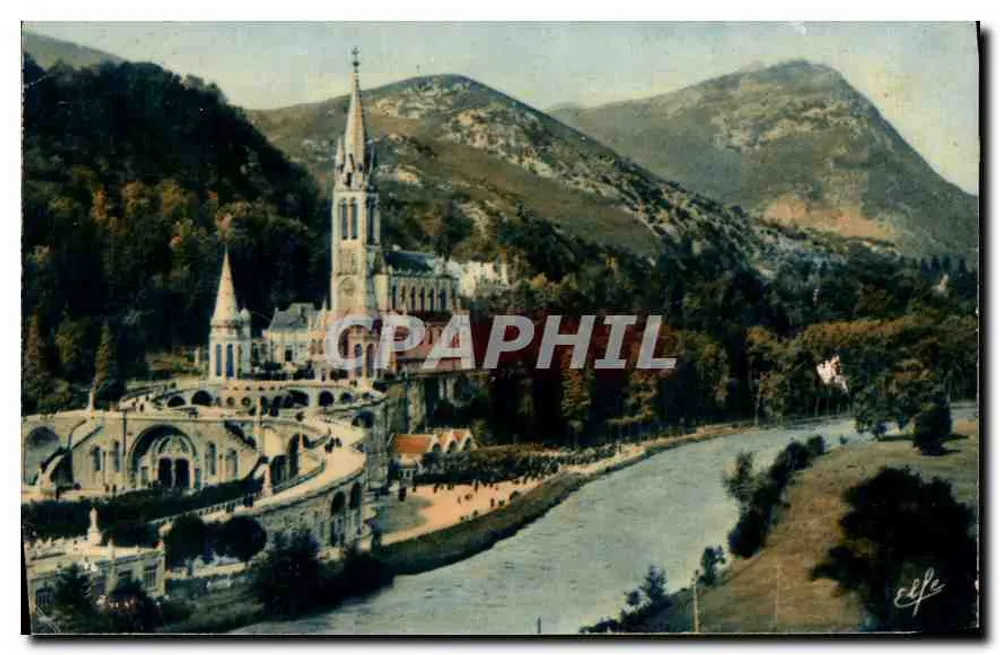 Lourdes — A Basílica e o Gave — Edit. Labatut fr., n°791 - Frente