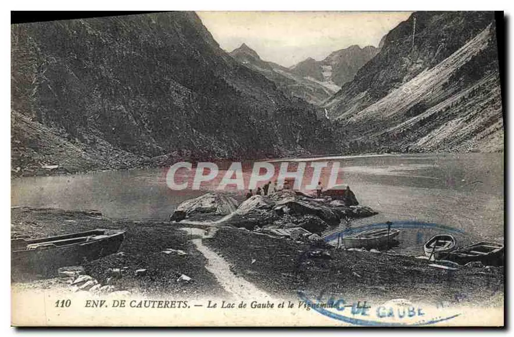 Ansicht von Cauterets — See Gaube und Vignemale — Druck von Lévy Fils & Cie, Paris - Vorderseite