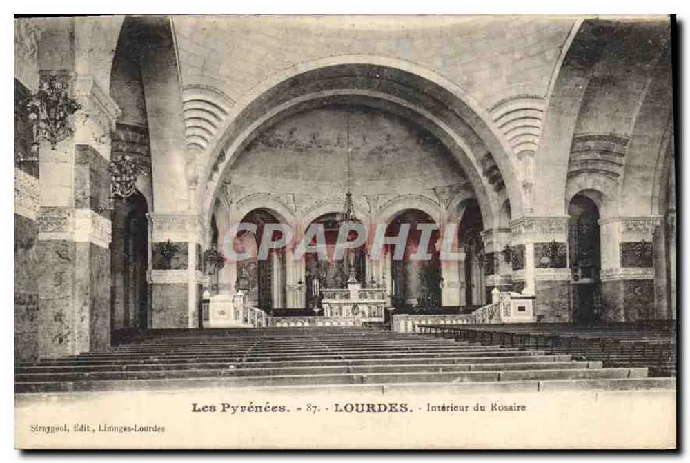Lourdes - Interno del Rosario — Straygeol, Editore, Limoges-Lourdes - Recto
