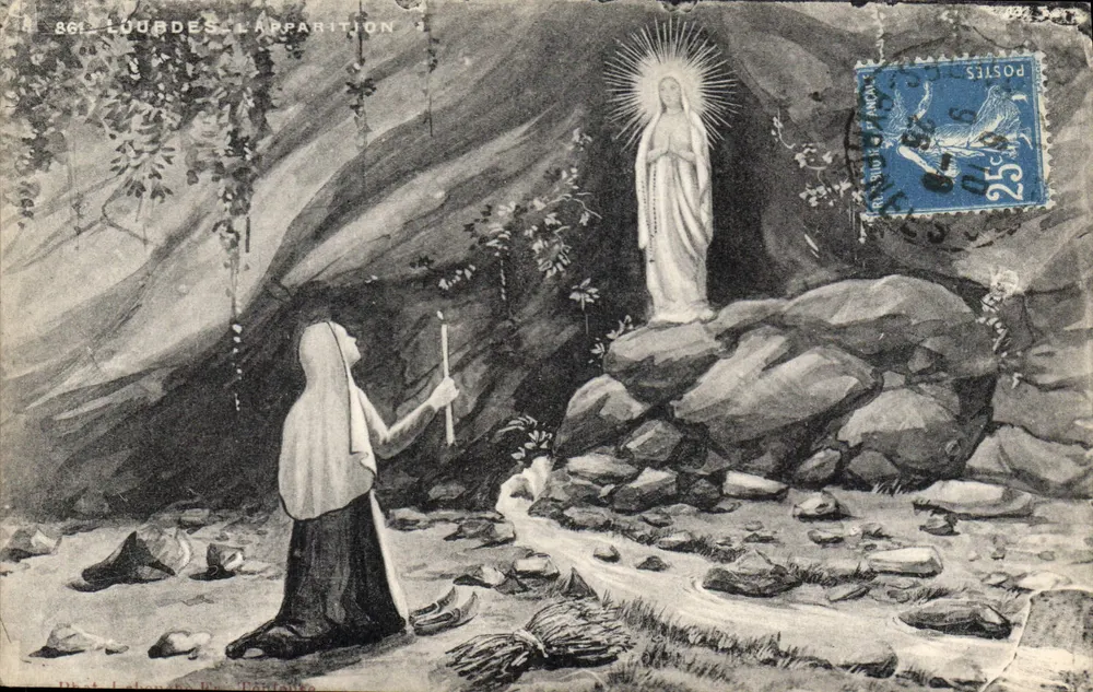 Lourdes - A Aparição — edição L. B. P. Paris - Frente