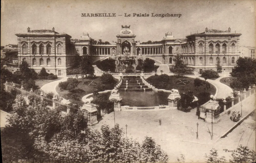 Marselha — O Palácio Longchamp — editor Phocé - Frente