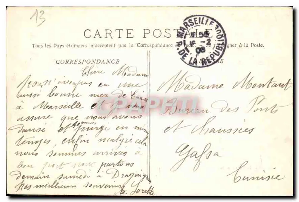 Marselha - O Castelo de If — edição da Samaritaine, n°15 - Verso