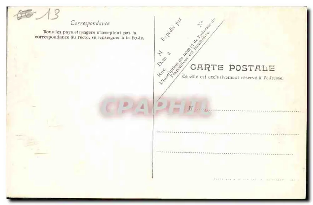 Marselha — Castelo Borelly — V.P. Paris No.21 - Verso