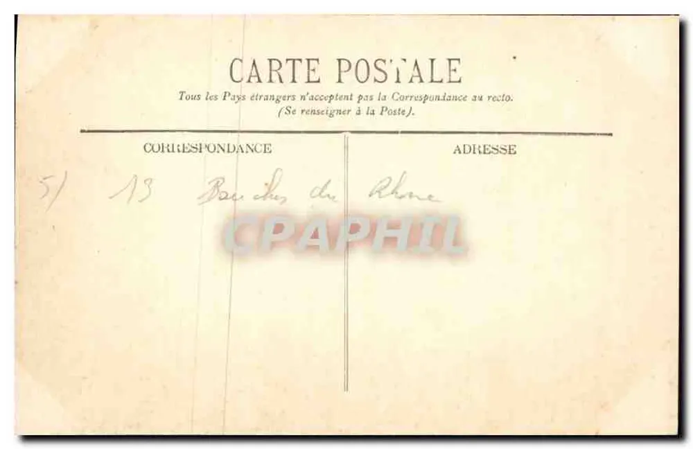 MARSEILLE — Notre-Dame de la Garde — I.C. - Verso