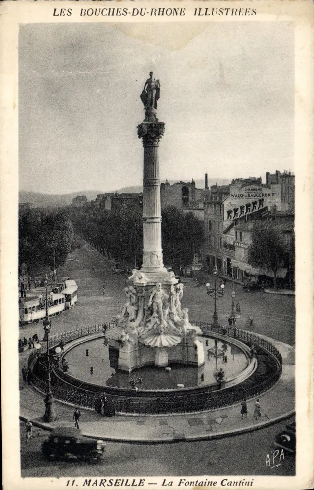 Marseille — Fontaine Cantini — Les Bouches-du-Rhône Illustriert, Nr. 11 - Vorderseite
