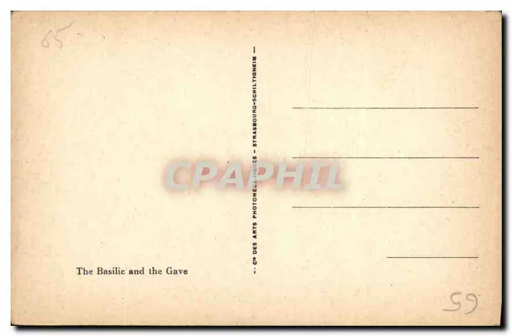 Lourdes — A Basílica e o Gave — Cie des Arts Photomécaniques, Strasbourg-Schiltigheim, n°30 - Verso