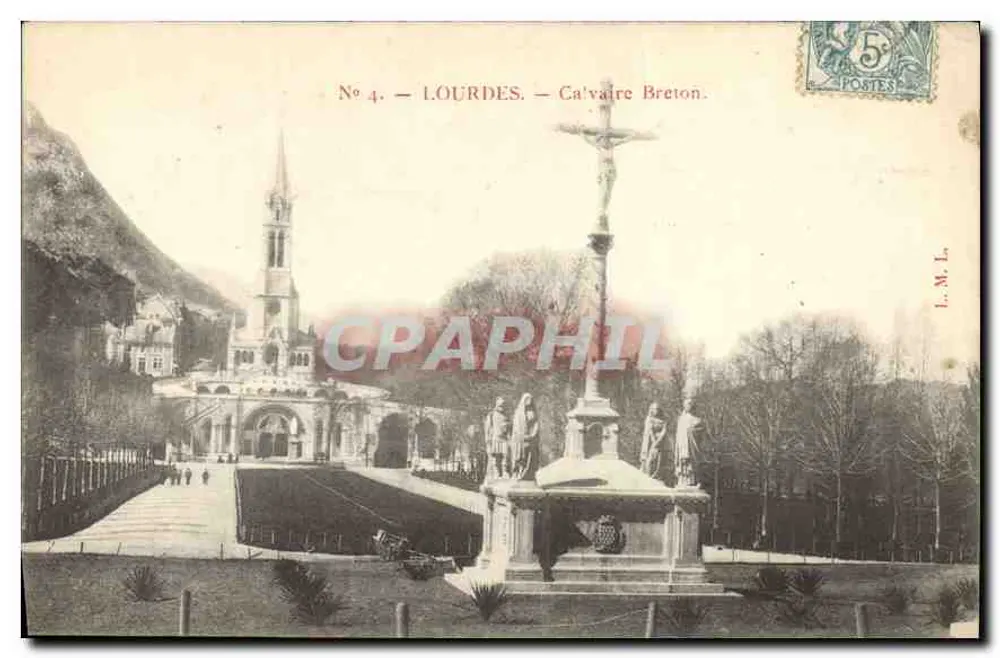 Lourdes — Calvaire Breton — L.M. L. - Frente
