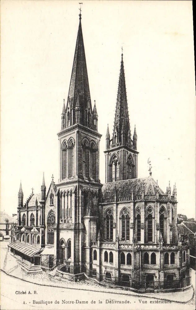Basilique de Notre-Dame de la Délivrande — Außenansicht — Cliché A. B. - Vorderseite