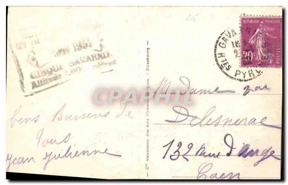 Gavarnie — O Circo e a Chaumière — Editor AN, n° 56 - Verso