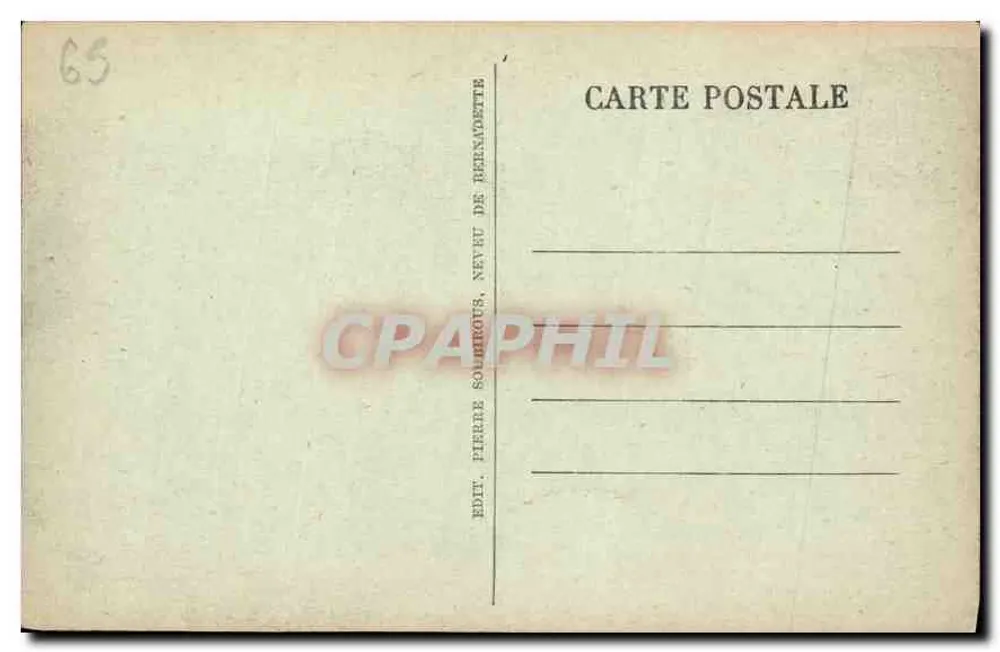 Lourdes — Die Basilika und der Gave — Verleger Pierre Solierous, Neffe von Bernaouette - Rückseite