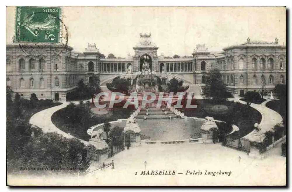 Marselha — Palácio Longchamp — Edição das Novas Galerias - Frente