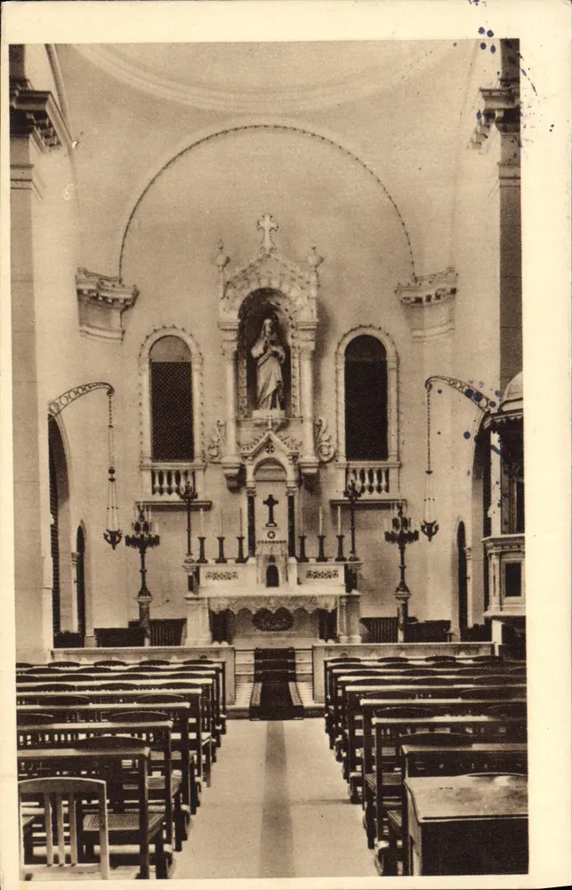 Innenansicht einer Kirche — Kapelle des Krankenhauses Saint-Joseph — Verlag Hélio Audry, Marseille - Vorderseite