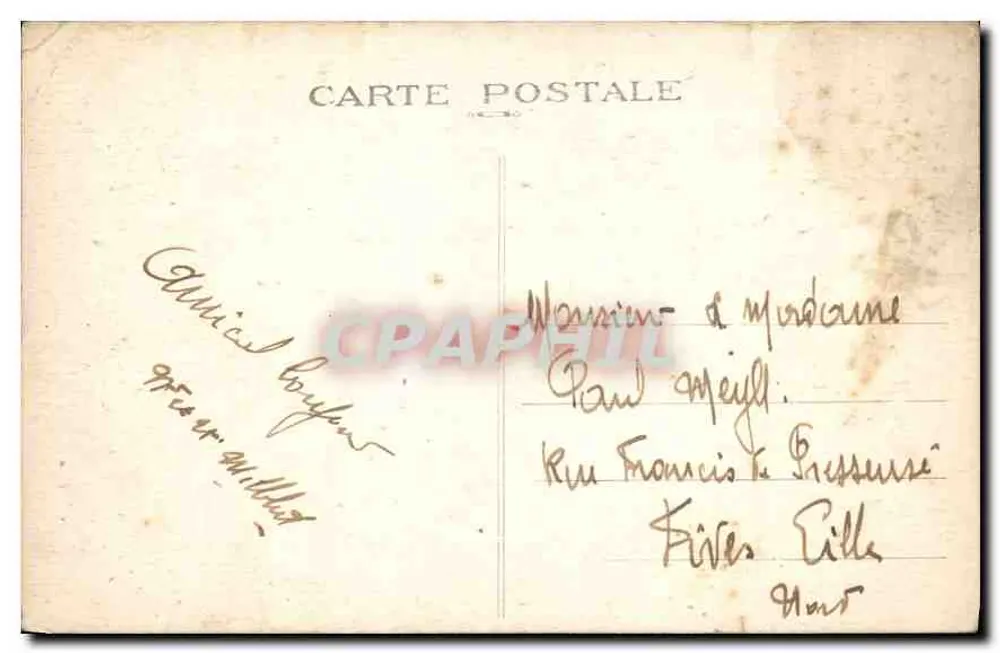 Marseille — O Forte Saint-Jean — editor não identificado, n° de série 103 - Verso
