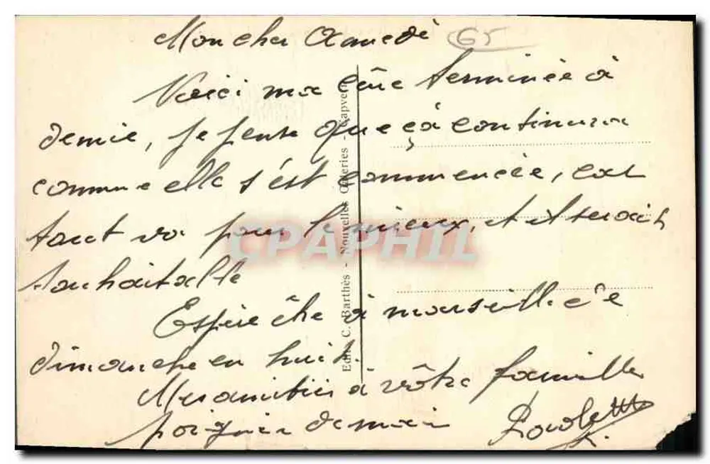 Capvern — Schloss Mauvezin (Nordseite) — Verlag C. Garthès, n°33 - Rückseite