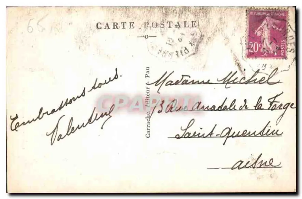 Luz-Saint-Sauveur (H.P.) — Schlucht L’Échelle — Katastrophe vom 13. August 1923 - Rückseite
