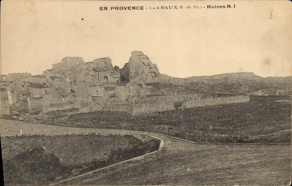 Les Baux-du-Rhône — Ruínas N. I — Editor não identificado, n° de série 6 - Frente