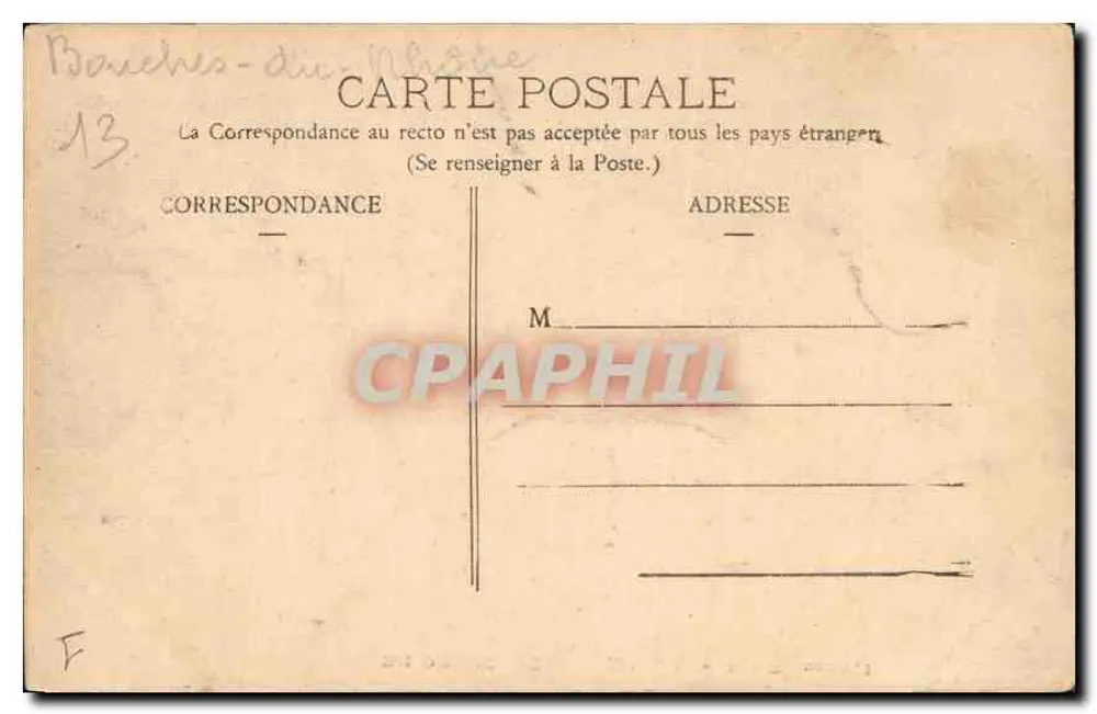 Les Baux-du-Rhône — Ruínas N. I — Editor não identificado, n° de série 6 - Verso