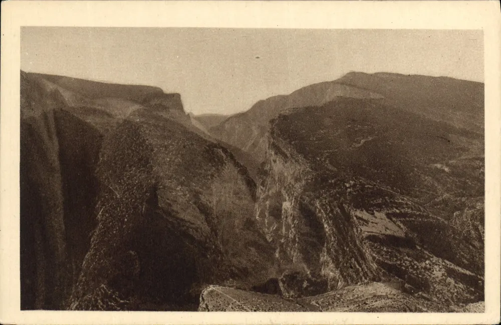 Gorges du Verdon — Eingang zum Grand Canyon, Ansicht von Rougon — Éditions Provençales, Serie I. Nr. 5 - Vorderseite