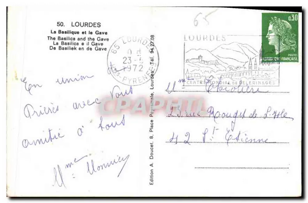 Lourdes — La Basilica e il Gave — Edizione Edluy - Verso
