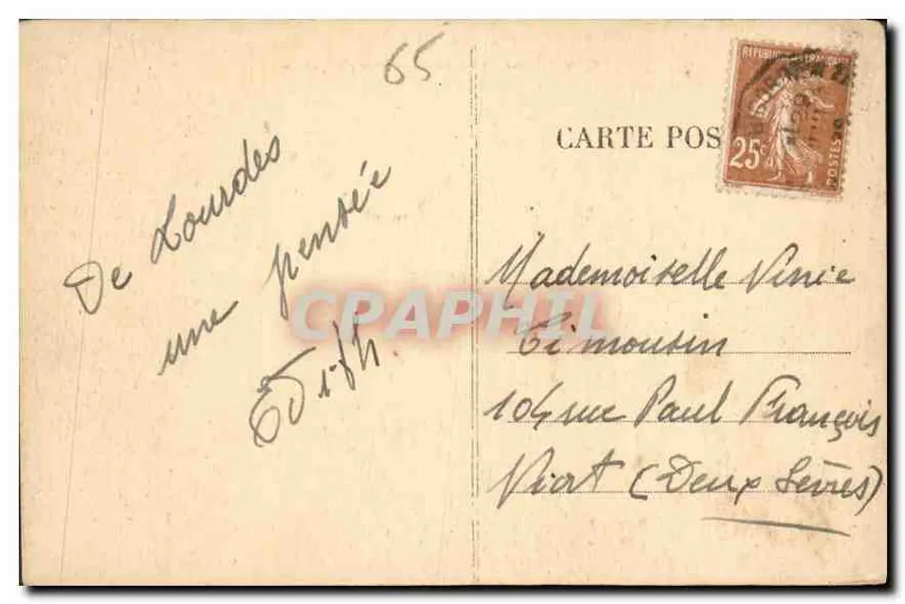 Lourdes — Die Basilika, Vogelperspektive — Die Pyrenäen, Nr. 56 - Rückseite