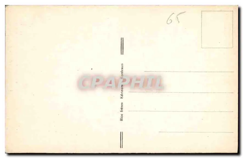 Garet-Wasserfall — Tal der Grèppes — Route von Bagnères-de-Bigorre nach Barèges — Verlag Bloc frères Bordeaux, Nr. 15 - Rückseite