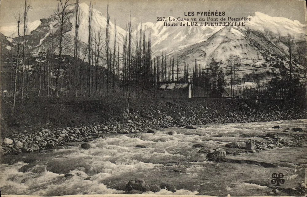 Die Pyrenäen — Der Gave von der Pescadère-Brücke aus gesehen — Route von Luz nach Pierrefitte — n°227 - Vorderseite