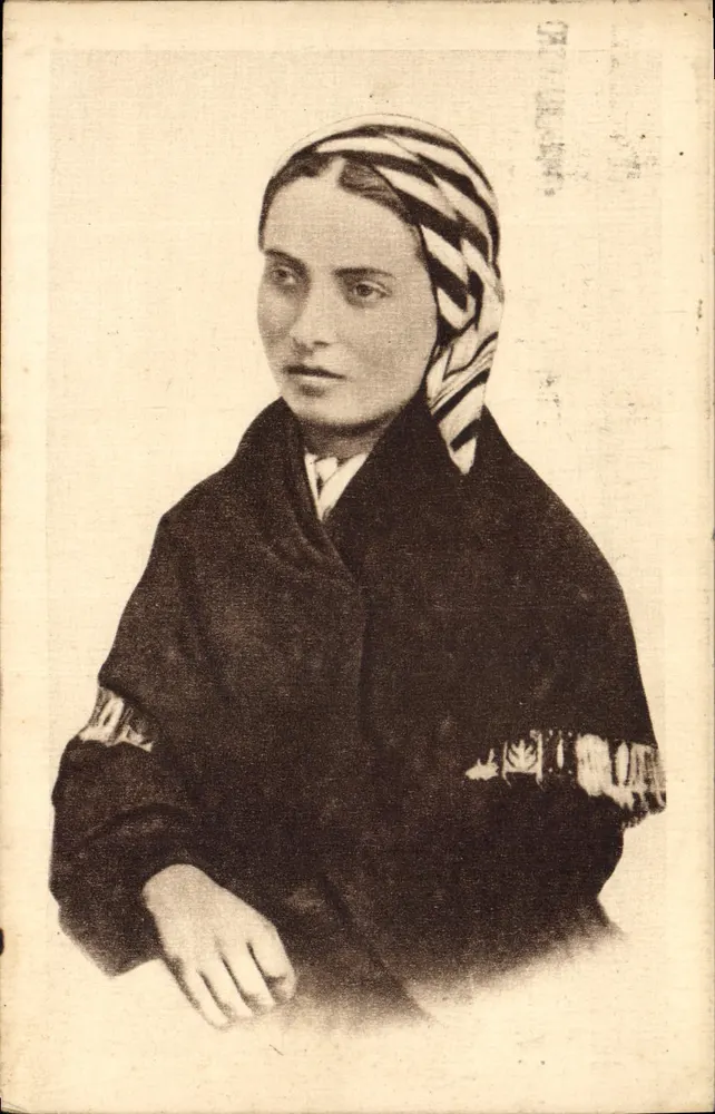 Mulher usando lenço listrado — Editor L. Lefebvre, n° 65 - Frente