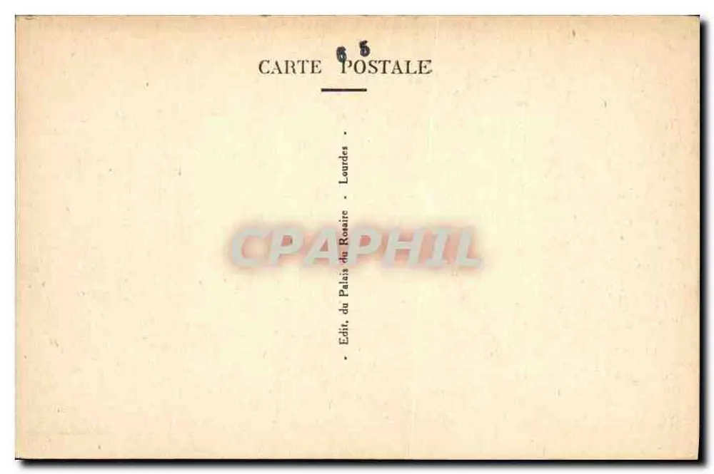 Lourdes — Panoramablick auf die Basilika und das Palais du Rosaire — Verlag des Palais du Rosaire - Rückseite