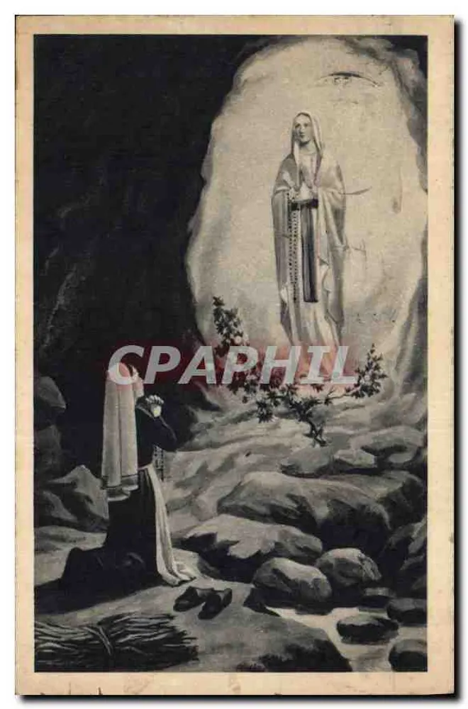 Erscheinung der Allerheiligen Jungfrau Bernadette Soubirous — Édition photo Lourdes, n°65 - Vorderseite