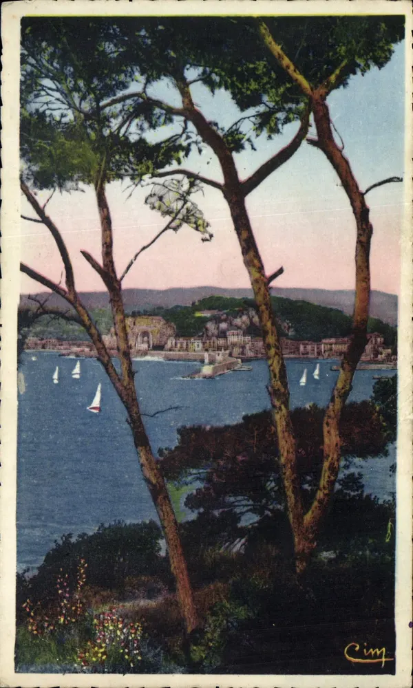 Nice — Eingang zum Hafen von Mont Boron ausgesehen — Cim - Vorderseite