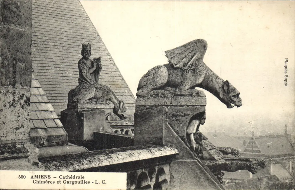 Amiens – Kathedrale – Chimären und Wasserspeier – L. C. - Vorderseite