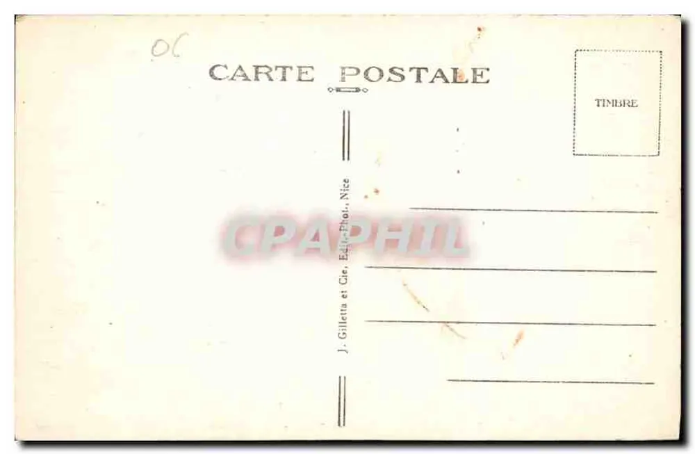 Monako — Miasto — Skarpa — J. Gilletta et Cie, Nice, nr 726 - Rewers