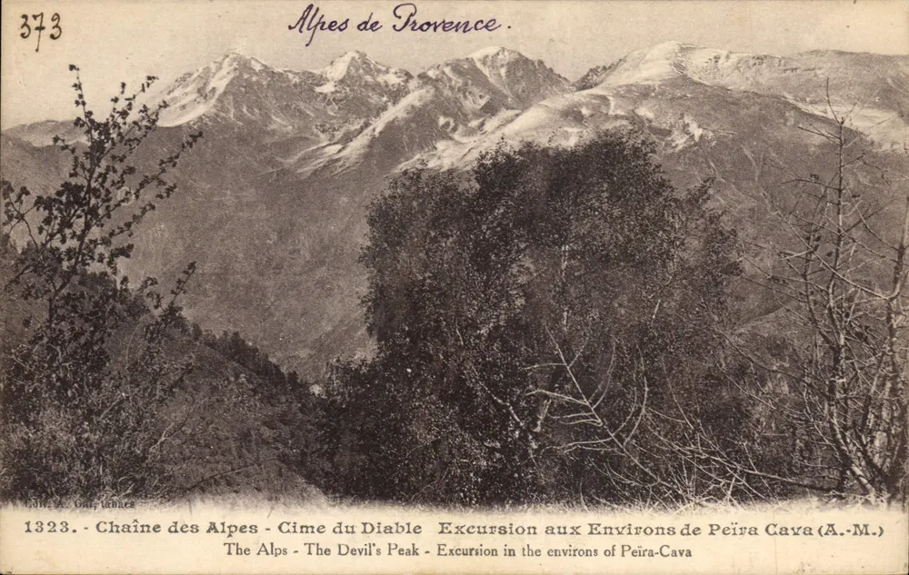 Alpen der Provence — Kette der Alpen — Cime du Diable — Ausflug in die Umgebung von Peïra Cava (A.-M.) — Gletta, n°1323 - Vorderseite