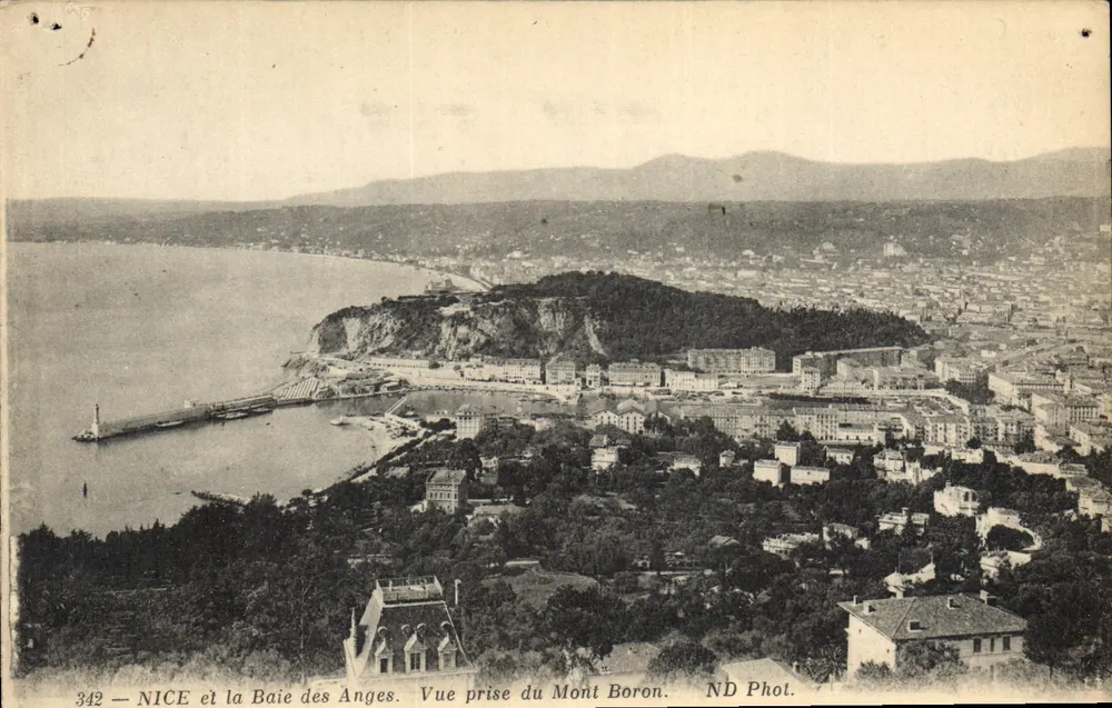 NICE und die Bucht der Engel — Aufnahme vom Mont Boron — ND Phot. - Vorderseite