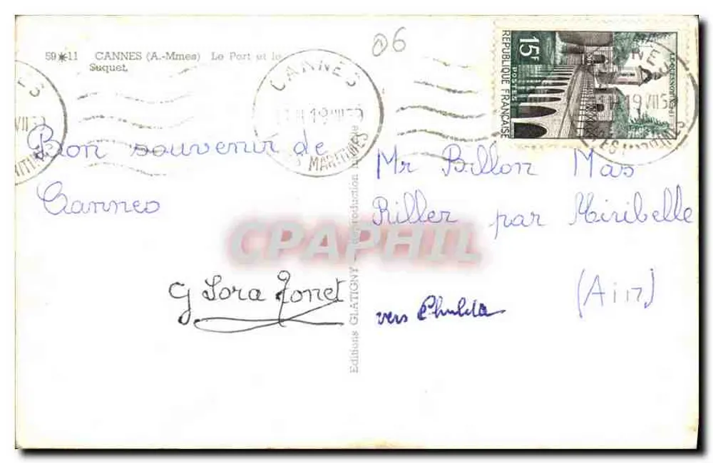 Cannes - Der Hafen und der Suquet — Glaticon Editions - Rückseite