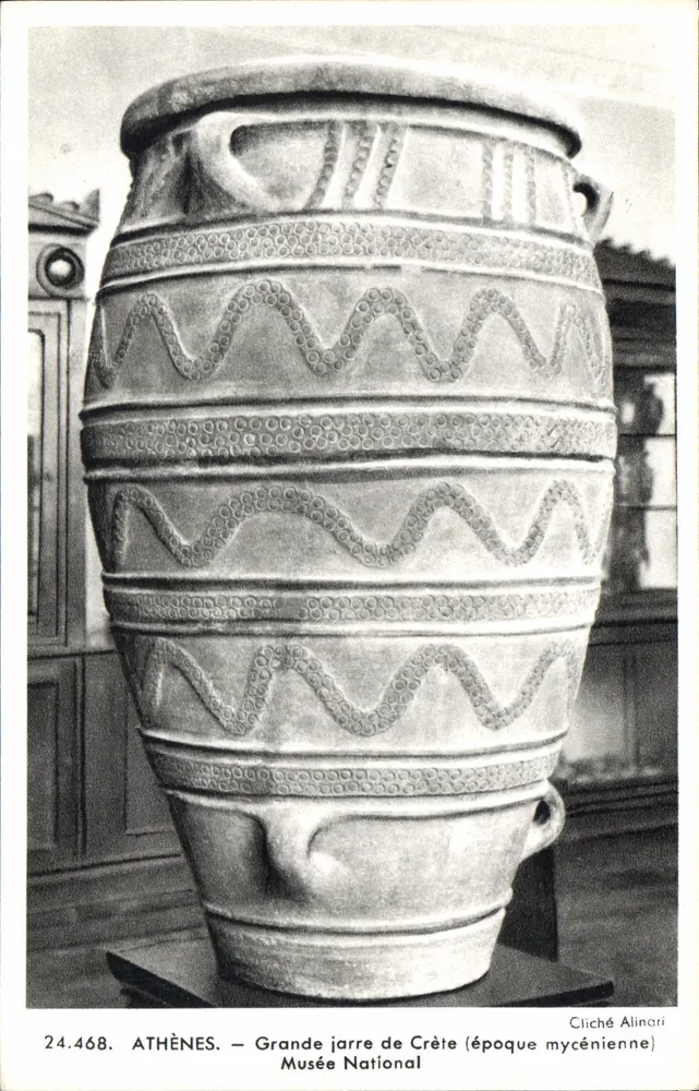 ATHENEN — Große Kreta-Terrine (mykenische Zeit) — Nationalmuseum, Foto Alinari, n° 24.468 - Vorderseite