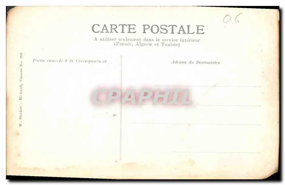 Cannes - Torre dos Bandidos — W. Stucker, Cannes No. 292 - Verso
