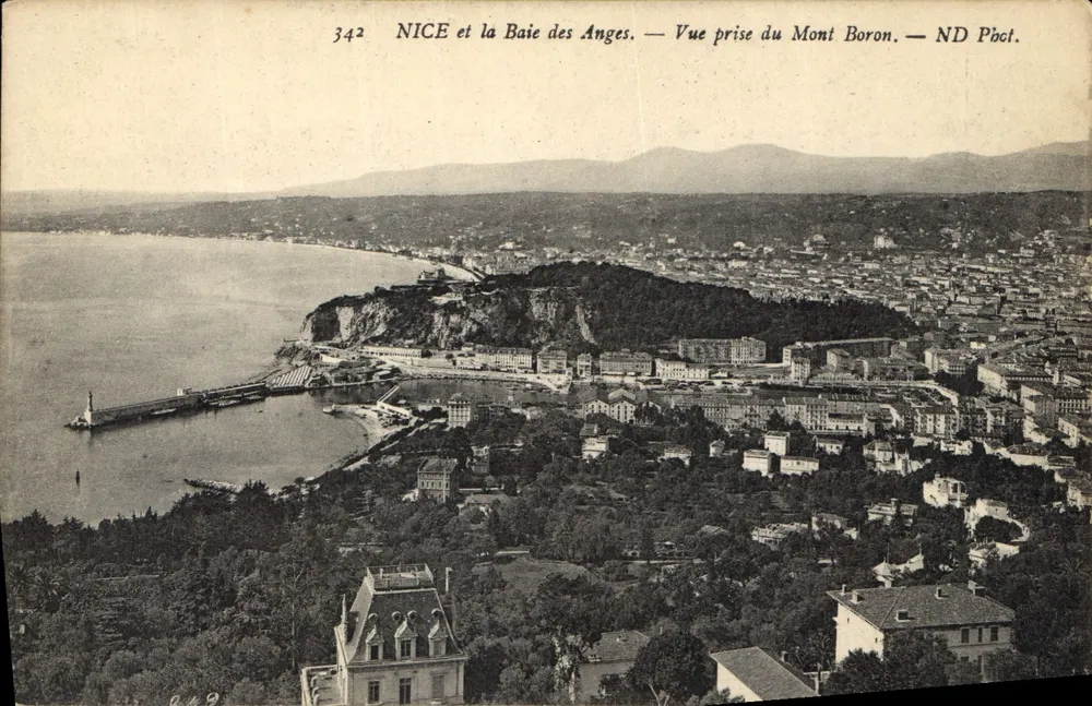 NICE und die Bucht der Engel — Ansicht vom Mont Boron — ND Pct. - Vorderseite