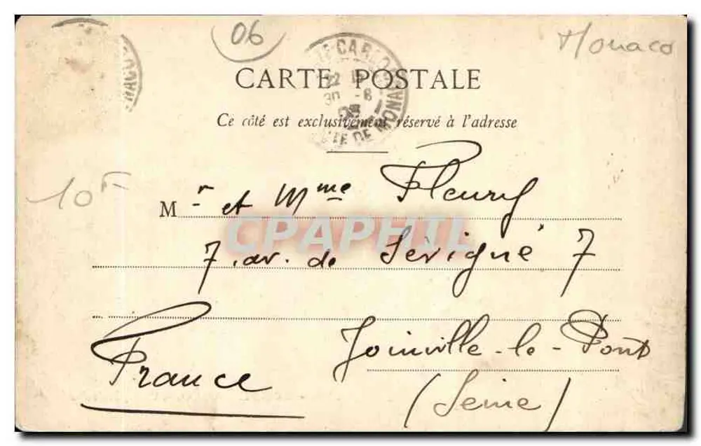 Monte-Carlo - Vista geral — Edição Giletta, fot., Nice, n° 530 - Verso