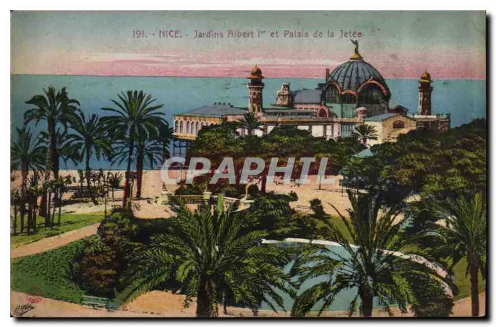Nice - Jardins Albert Ier e Palácio da Jetée — Edição Giletta, n°191 - Frente