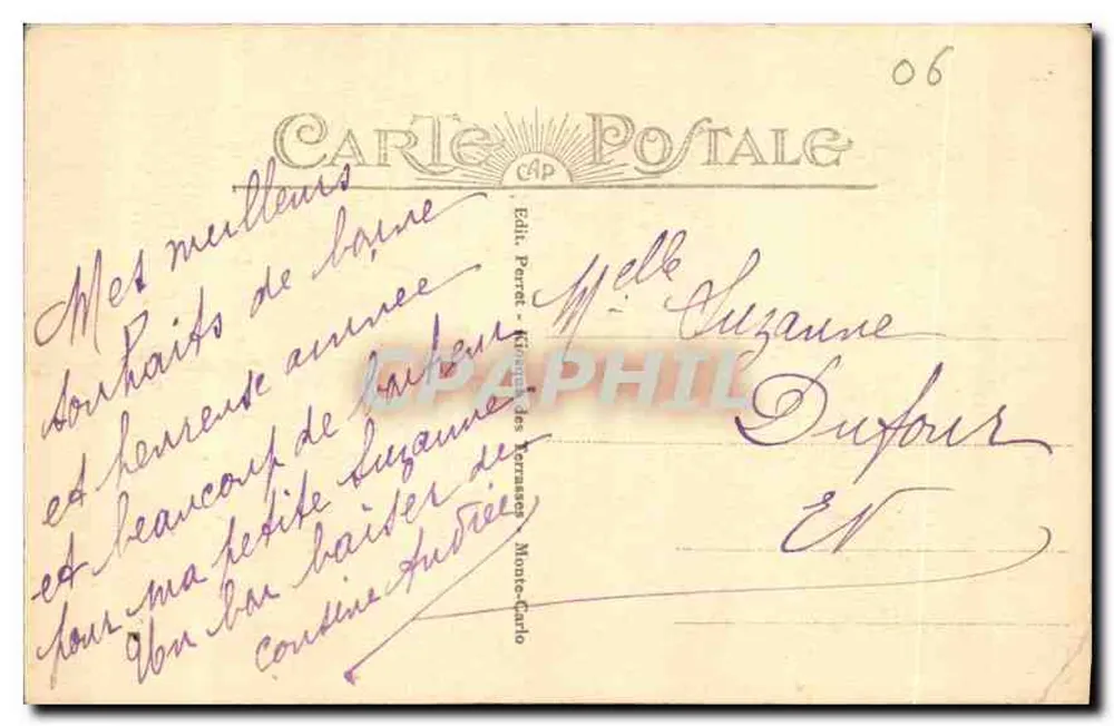 Monte-Carlo - Die Terrassen und das Casino — Verlag: Edit. Perret - Rückseite
